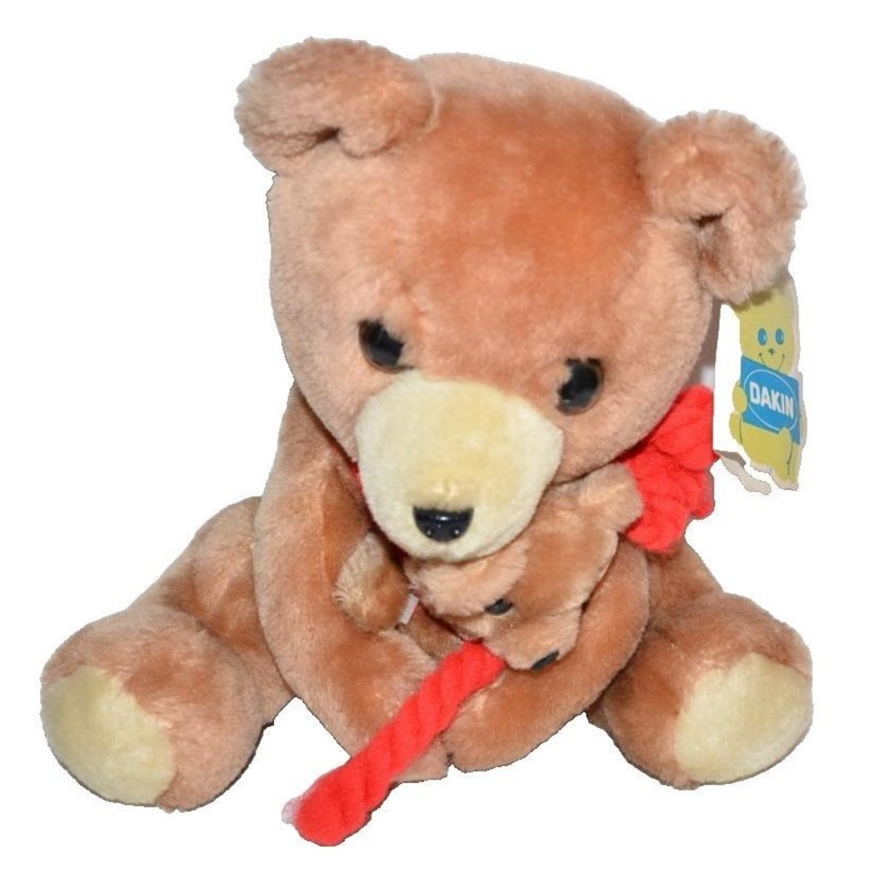 Vtg Dakin Nature Babies Brown Bear ‎ Mama & Baby 1977 With Tags